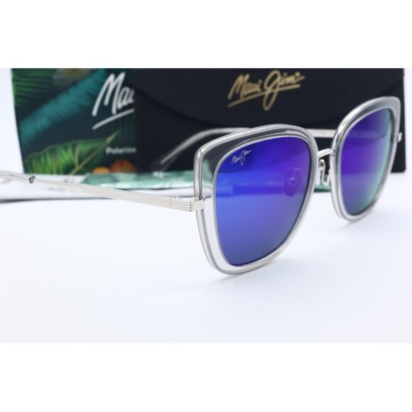 Maui Jim Violet Lake MJ 843-11 silver Cat Eye Sunglasses Blue Hawaii main image 4
